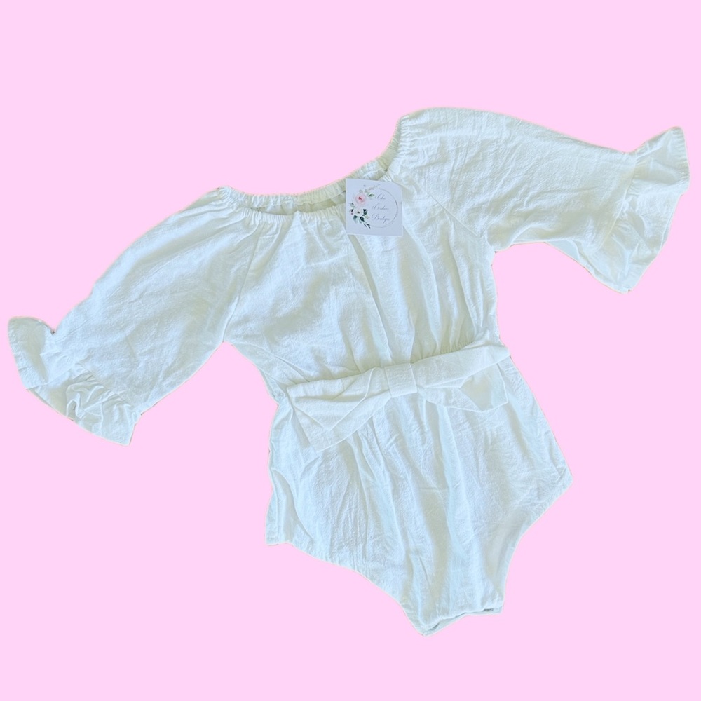 12-24 mo Boutique Linen Onesie